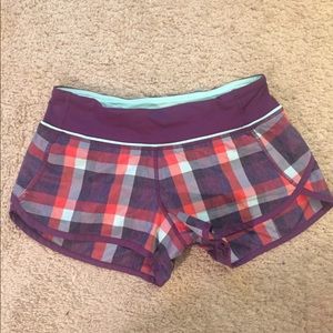 Lululemon plaid shorts